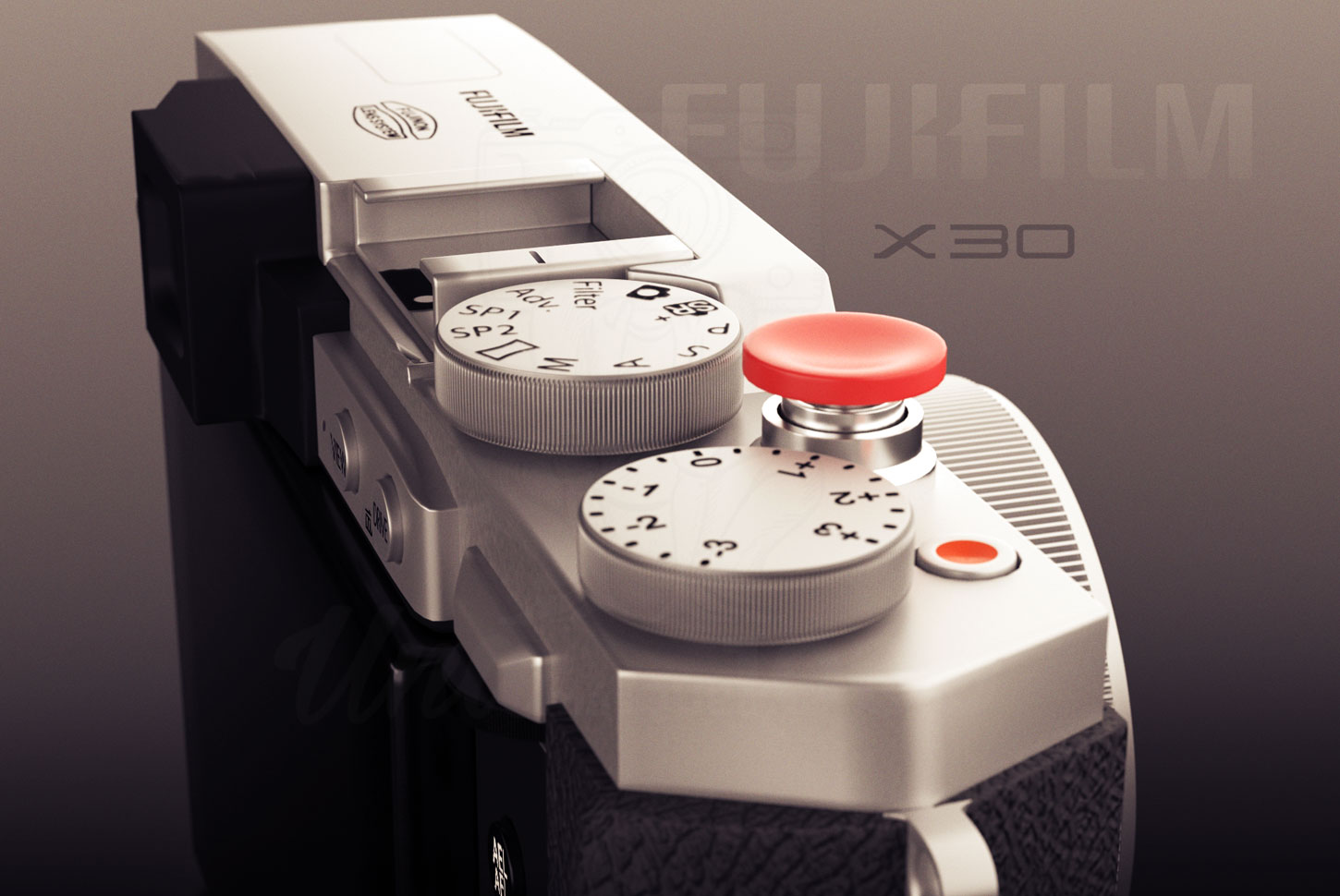 Diseño 3D cámara de fotos Fujifilm X30 - UNAmasque1000 - Fotografía de productos