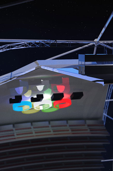 Diseño 3D Space Stadium - Nike JJOO 3025 - UNAmasque1000 - Imagen publicitaria