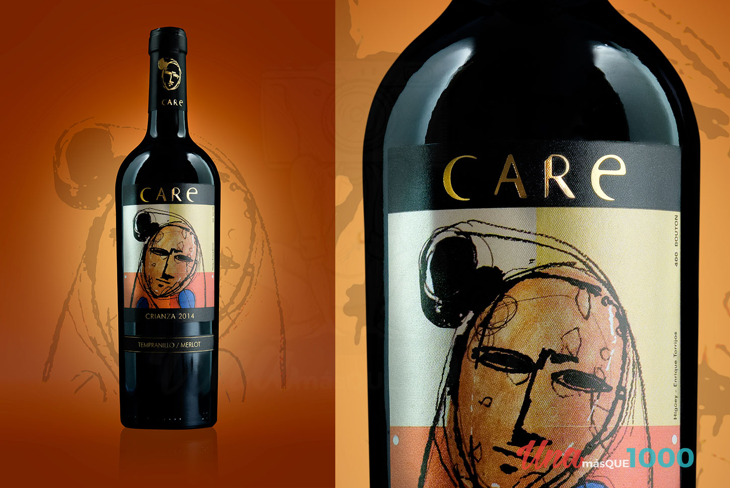 Vino Care Crianza - UNAmasque1000 Fotografía de Producto