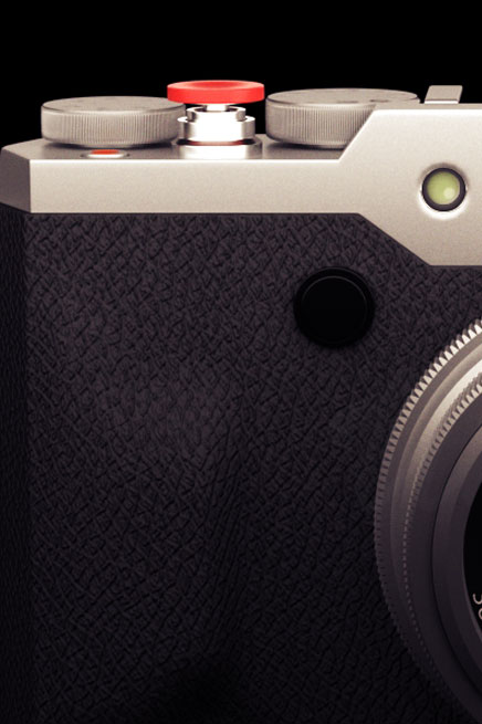 Cámara de Fotos Fujifilm X30 - Diseño 3D para imagen publicitaria