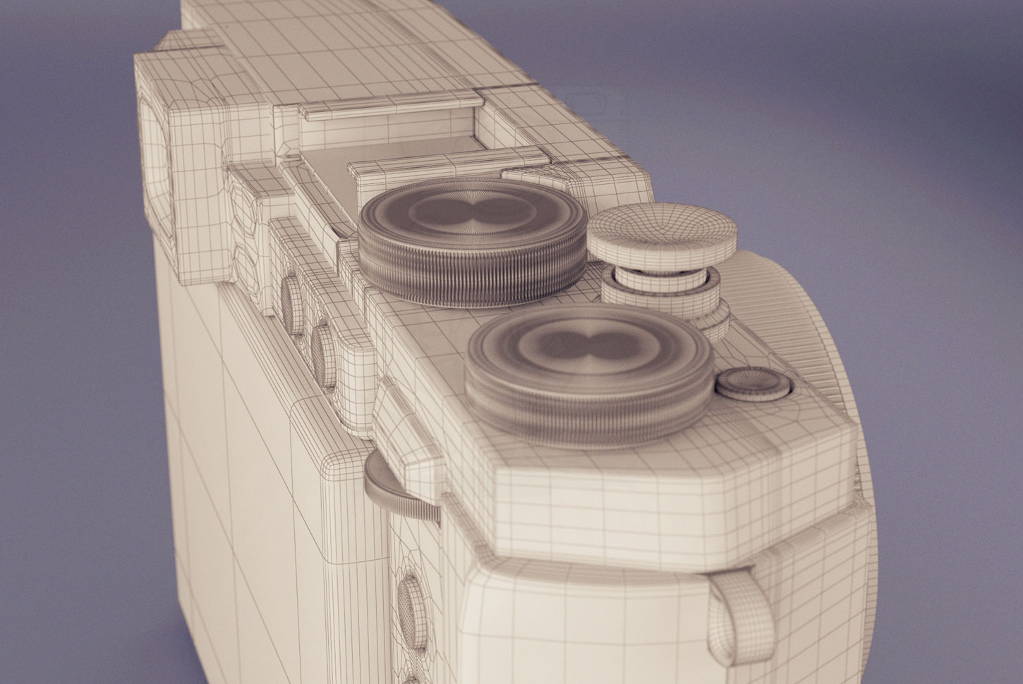 Cámara de Fotos Fujifilm X30 - Diseño 3D para imagen publicitaria