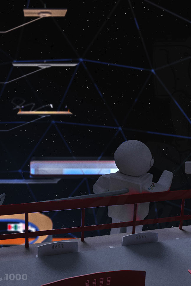 Diseño 3D Space Stadium - Nike JJOO 3025 - UNAmasque1000 - Imagen publicitaria