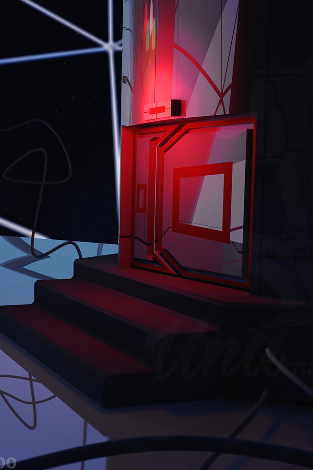 Diseño 3D Space Stadium - Nike JJOO 3025 - UNAmasque1000 - Imagen publicitaria